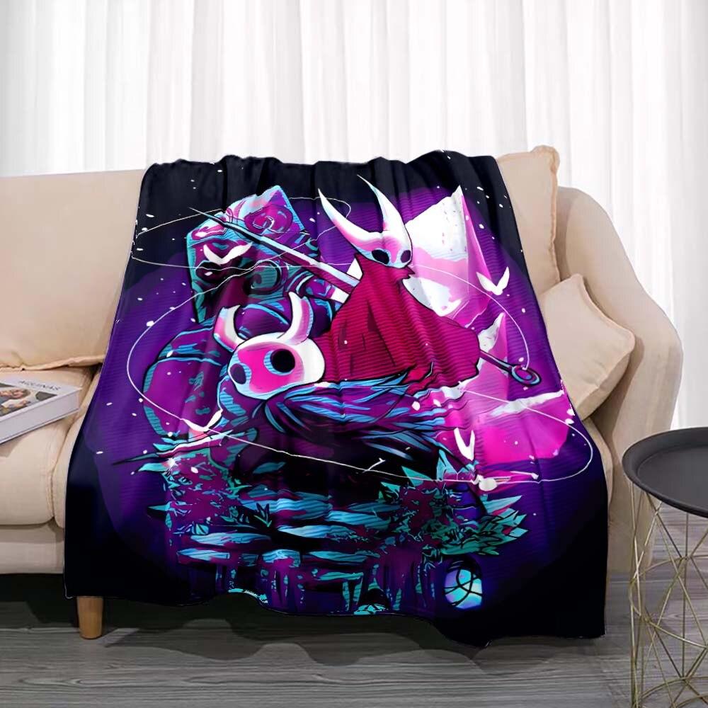 Hollow Knight deka Herní flanel Novinka Hřejivý flanel z mikrovlákna Odolný pro děti i dospělé Cestovní přehoz na pohovku