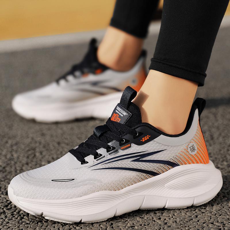 Fashion Men's Flying-Woven Sneakers Summer New Fashion Anti-Slip Sport Casual Shoes Breathable Mesh Lightweight for Jogging Gym Workouts