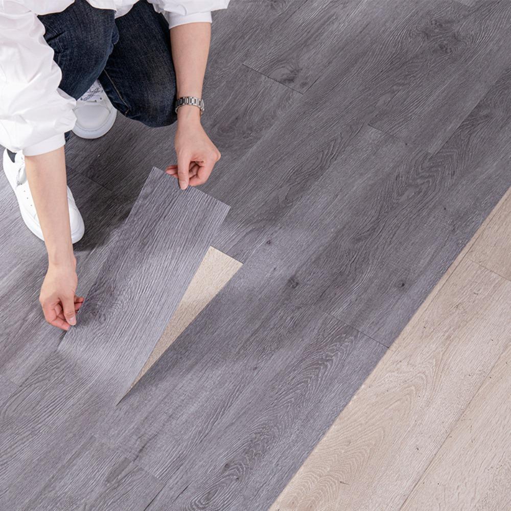 16 Stück/Set Selbstklebende Bodenaufkleber DIY Holzmaserung Wandaufkleber Hitzebeständig Wasserdicht Imitations-Wandfliesen