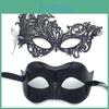Silver Thread Half Face Mask With Eye Cover For Cosplay And Party Use