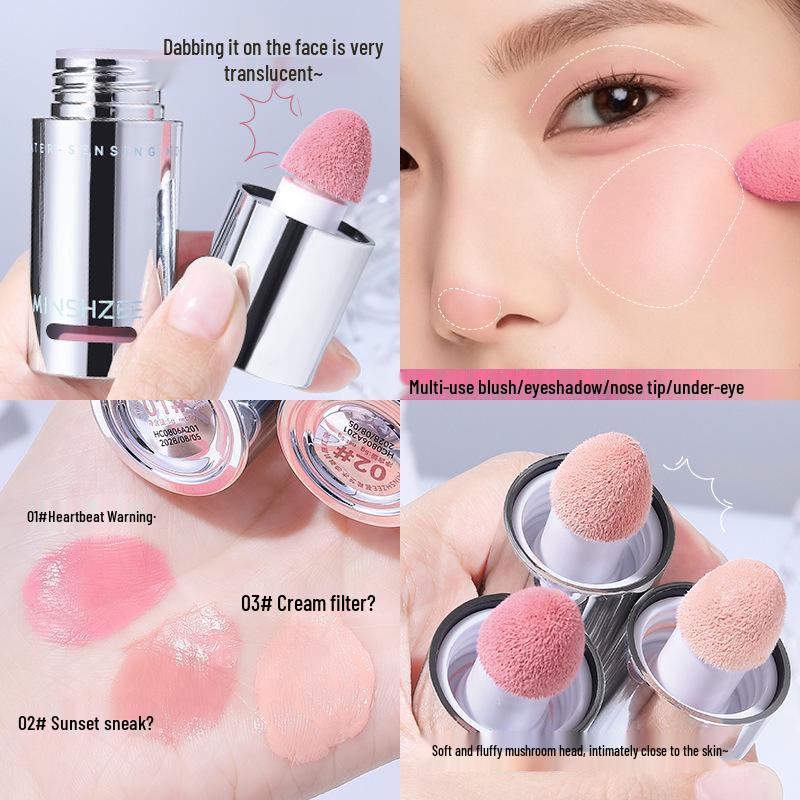 Mingxi Zhi Liquid Blush: Natural Brightening, Contouring & Plumping Blush Stick for Women