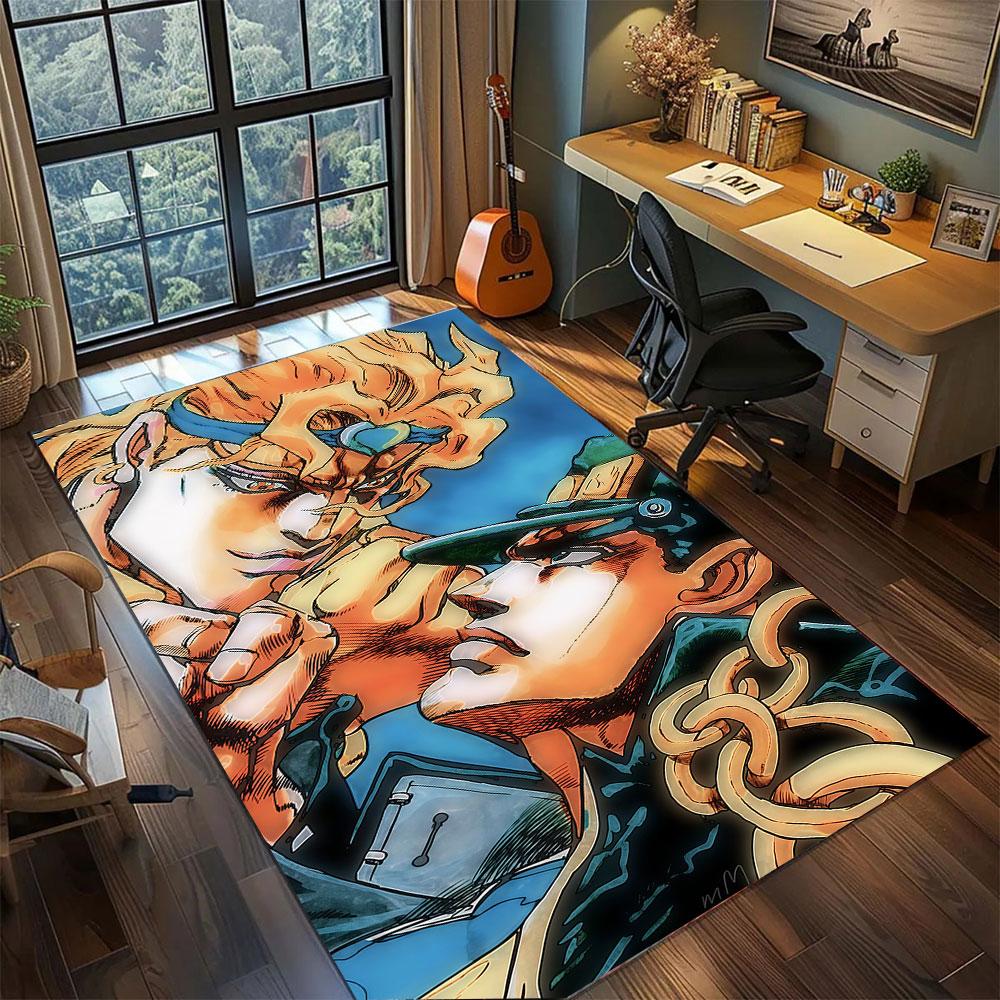 JoJo Golden Wind Carpet for Living Room Bedroom Home Decor Cool Movie Mat Play Floor Mat