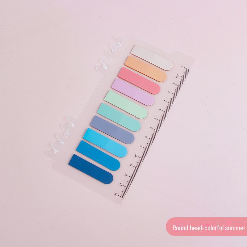 Morandi Translucent PET Index Stickers - Vanilla Autumn Series, Writable Sticky Notes & Markers