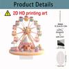 2D Flat Ferris Wheel Sculpture with Base Christmas Home Decoration Desktop Sign Acrylic Figurine Tiered Tray Ornament
