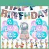 Original Mermaid Theme Party Decor Ocean Animal Birthday Banner Balloon Cake Topper Set
