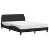 VidaXL Lit avec matelas noir 120x200 cm similicuir 3208377