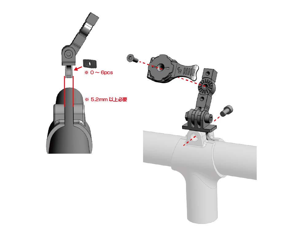 REC MOUNT+ R BPT Brompton Lenker AL6061 Aluminium CNC GoPro Kompatibel Alle M S P H Typen Fahrradkamera