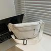 1pc Women's Corduroy Satchel Bag with Adjustable Strap Solid Color Crossbody Backpack Suitable for Travel, School, Zipper Closure Minimalist Handbag