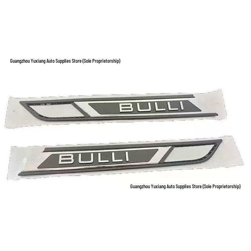 Volkswagen BULLI Silver & Black Fender Door Emblem Accessory