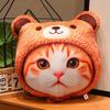 Cat Fan Cute 3d Plush Cat Pillow Soft Sofa Cushion Gift For Girls