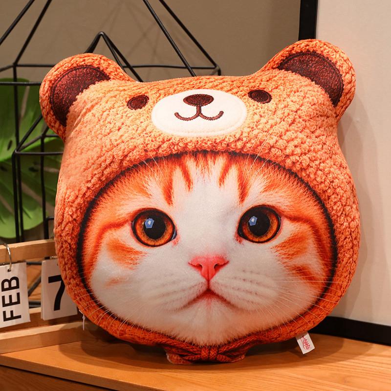 Cat Fan Cute 3d Plush Cat Pillow Soft Sofa Cushion Gift For Girls