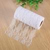 10 Yard Long Wedding Party Decoration Table Runner Chair Sash Floral Lace Tulle Roll (White)