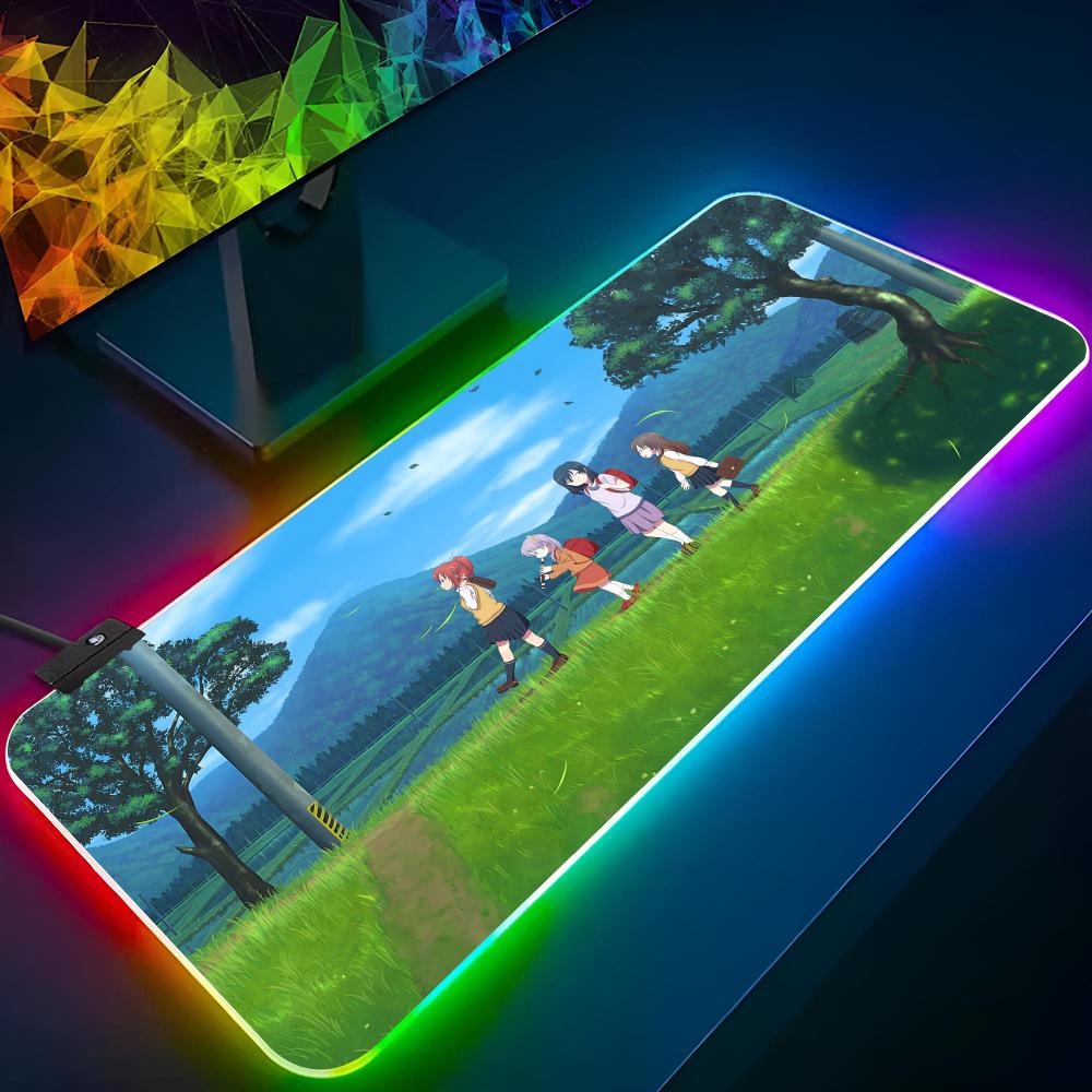 Renge Miyauchi Mouse Pad Gaming Rgb Mousepad Backlit Keyboard Gamer Girl Xxl Music Laptop Mat Table Pads Deskpad