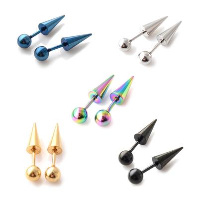Pendientes Redondos de Bola con Pinchos para Mujeres y Hombres Pendientes de Acero Inoxidable Pendientes de Botón Joyería Punk Gótica Regalos para Amantes de los Pendientes