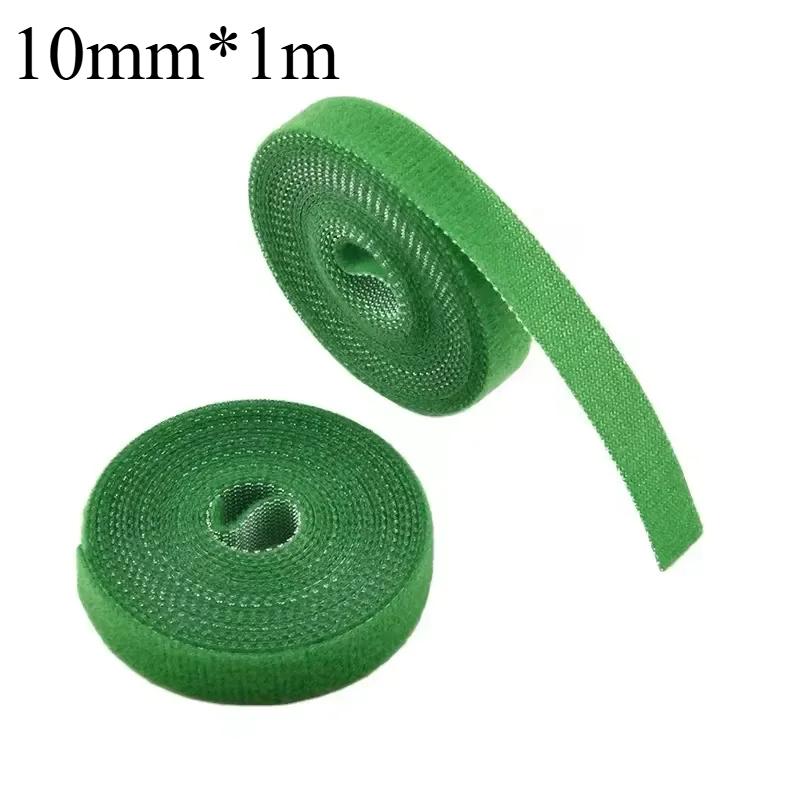 

3 рулона зеленый садовый шпагат, стяжки для растений, нейлоновая повязка для растений, садовый крючок, петля, бамбуковая трость, обертка, поддержка, садовые аксессуары 10mm*1m-green,1pc