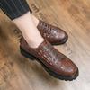 FashionItalian Formal Shoes Men lace up Leather Wedding Dress Man Oxford Shoes Men Office shoes Scarpe Uomo Eleganti Laarzen Dames