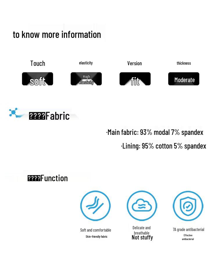 Jianjiang Men's Modal 7A Antibacterial Boxer Briefs 3-Pack