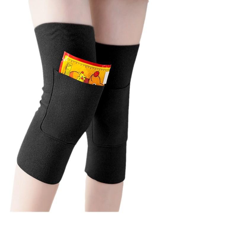 Pocket German Velvet Knee Protector: Unisex, Lacquered, Warm, Anti-Slip Leggings for Autumn and Winter