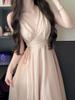 French Temperament Pink Sleeveless Dress Children's Summer New Beautiful Gentle Daughter Style Waist Dress