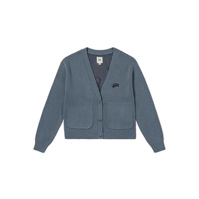 Cardigan Panda Print Warm Comfortable Versatile Single-Breasted Long Sleeve Knit Sweater Women Tops Gray Blue VN000NFBRV2