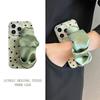 Korean Green Feather Yarn Polka Dot 15 for Apple 16 Promax Mobile Phone Case for IPhone 14/13 Anti-fall 12/11