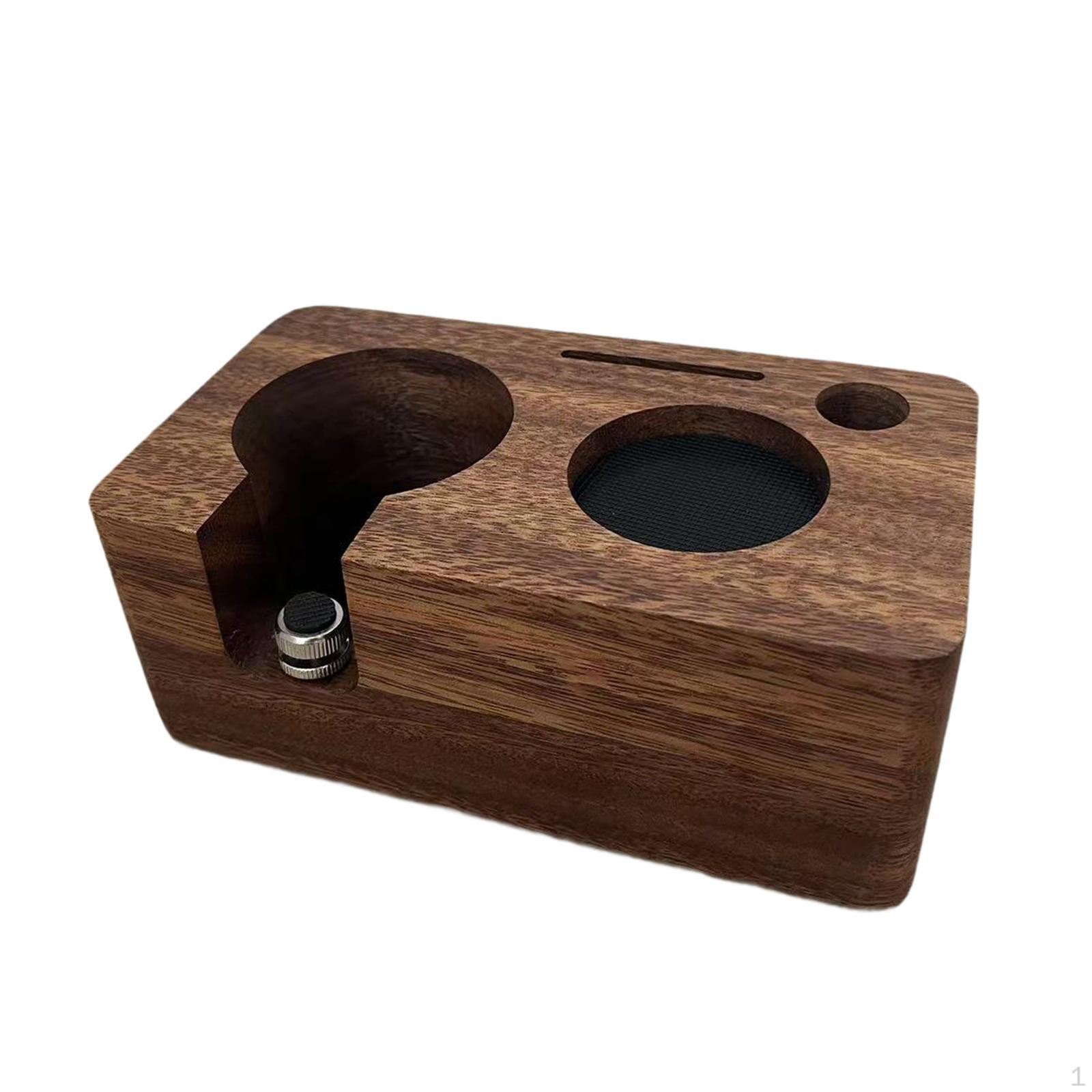 

Держатель темпер для эспрессо, аксессуары для кофемашины с фильтром, многофункциональная деревянная основа S