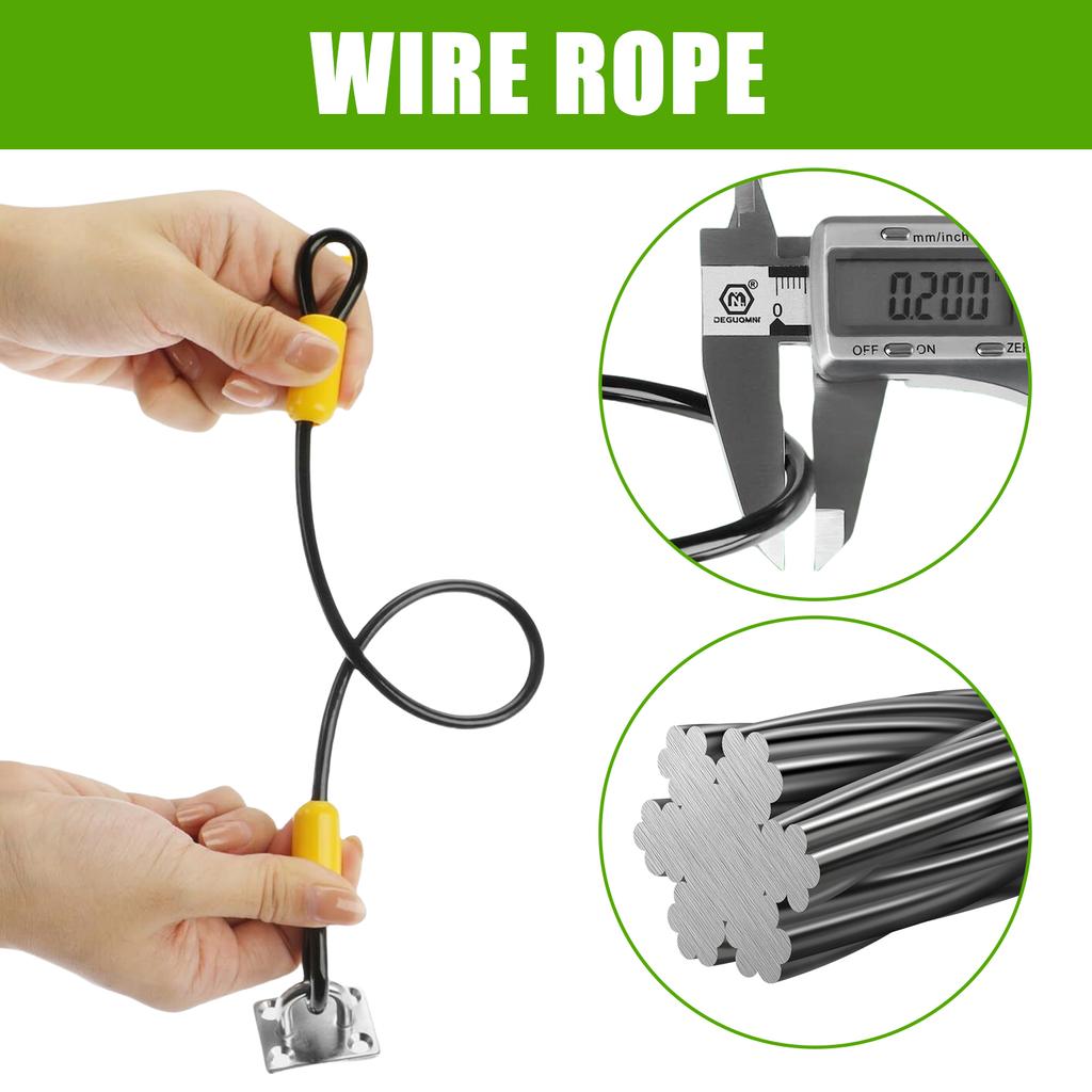 Pack Of 2 Heavy Duty Garbage Can Lid Locks Secure Outdoor Bin Lids with Steel Cable Straps Bin Lid Security Locks Set