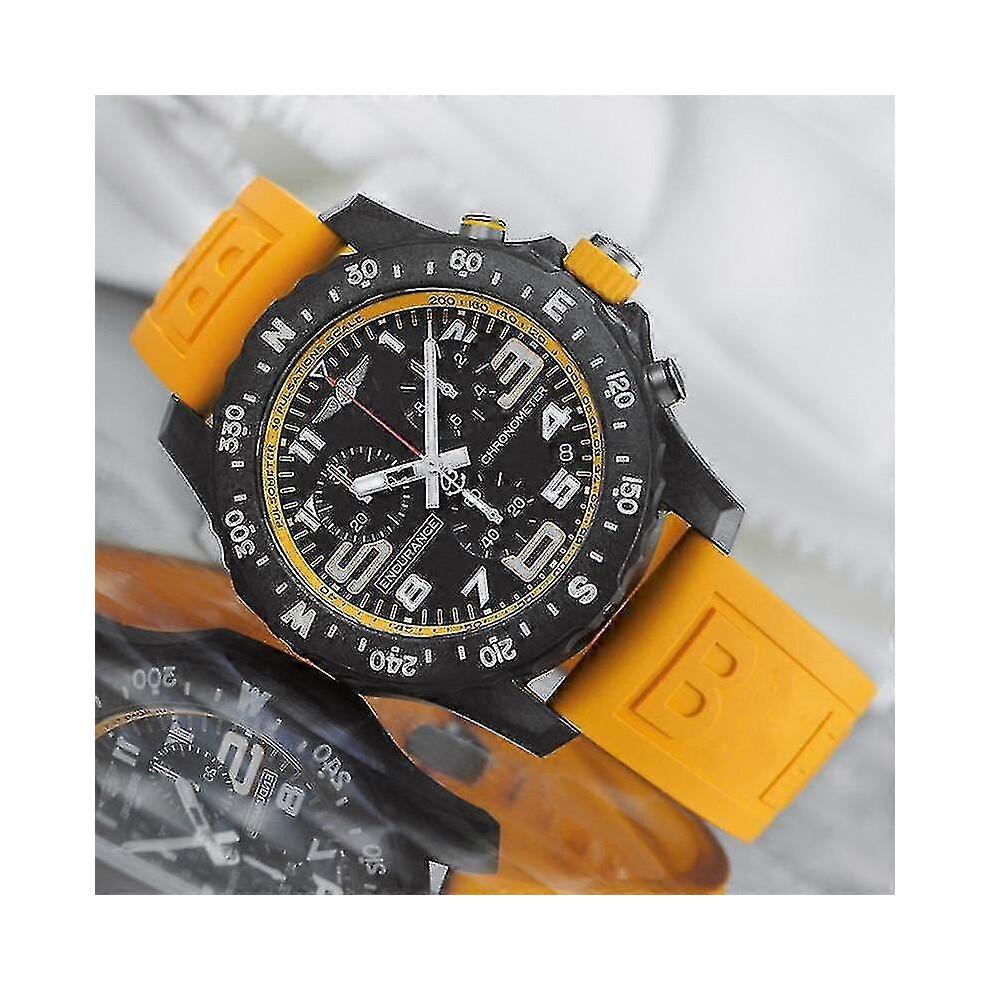 Chronograph Herren-Uhr aus Edelstahl – Luxus-Quarz, Multifunktion, Sportuhr, Rundes Gehäuse, 3 Bar Wasserresistenz