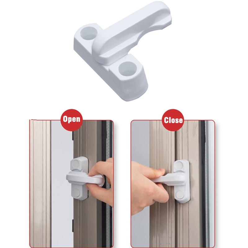 3/5Pcs T-locks Plastic+Stainless Steel+Zinc Alloy UPVC Child Safe Security Window Door Sash Lock Safety Lever Handle Sweep Latch