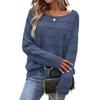 Autumn/Winter 2025 Women's Solid Color Hollow Out Drop Shoulder Sweater - Casual Loose Pullover Knitwear