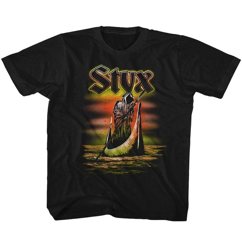 Styx Ferryman Black Youth T-Shirt 140