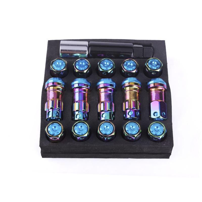 New R40 Style 44mm Wheel Nuts M12x1.5/1.25 Racing Lug Nuts 20pcs Lock Racing Lug Nuts + 2 Set Security Key