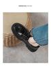 Women's Black Matte Lace-Up Shoes with Thick Soles, Height-Enhancing, British Style, New for Spring and Autumn 2024.