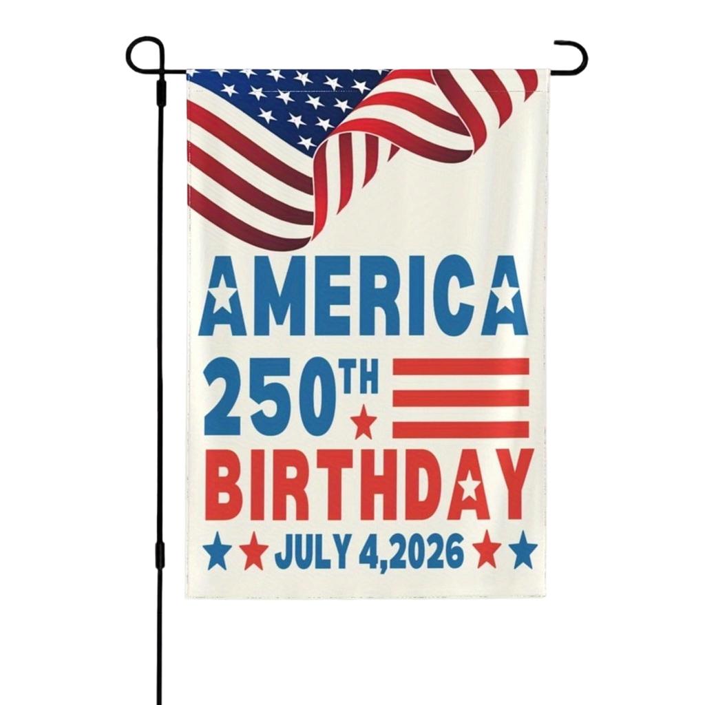 Garden Flag Commemorating The 0th Anniversary Of The Founding Of The United States, 0th Anniversary Banner, Double-sided House Flag For The Yard.