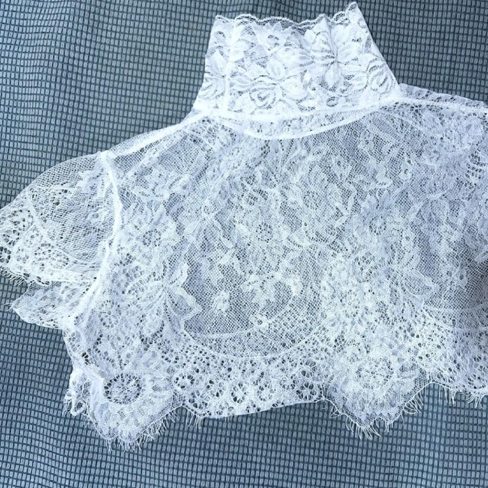 Shawl Wrap Blouse Lace Collar Elegant Removable Collar Women Detachable Fake Collar  Top Decoration