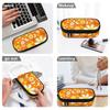 Pencil Pouch Structured 300D Polyester Smooth Zipper with Main Compartment Mesh Pocket and Pen Slots for Teens and Students