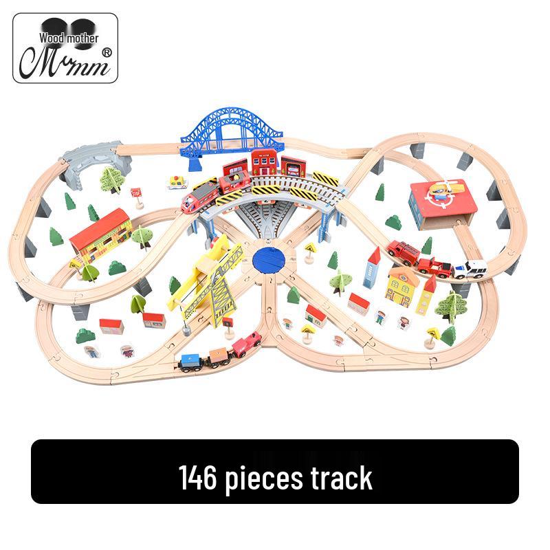 Thomas Magnetic Electric Train: Wooden Track Locomotive Educational Toy for Kids