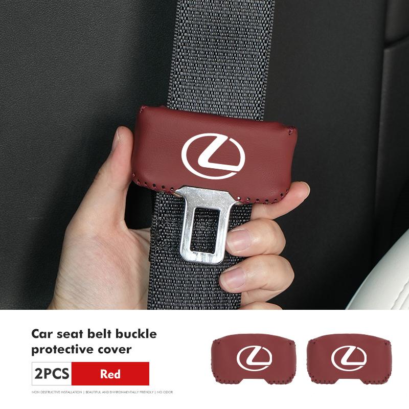Car Seat Belt Buckle Cover Leather Protector Anti-collision Case For Lexus UX250h RX450h RX300 GX470 CT200h RX400h NX300h RX350