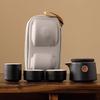 Portable Ceramic Travel Tea Set: Kuaike Cup for Outdoor Use, Corporate Events, and Holiday Gifts with Custom Logo Printing.