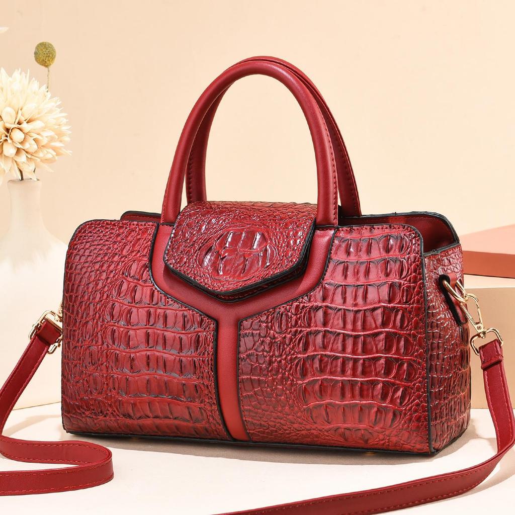 Yeni Moda Timsah Desen Çanta Kadınlar için Büyük Kapasiteli Rahat Bir Omuz Crossbody Çanta