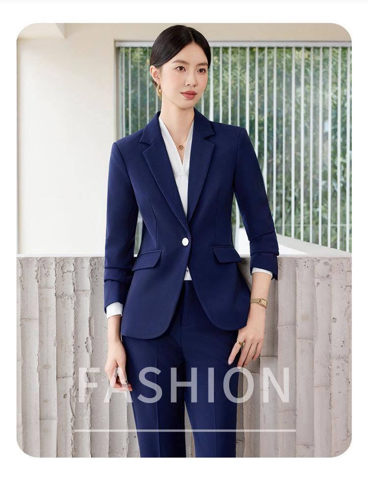 Women's Professional Suit Set: Formal Workwear for Spring and Autumn - High-End Pantsuit for Hotel Sales Managers
