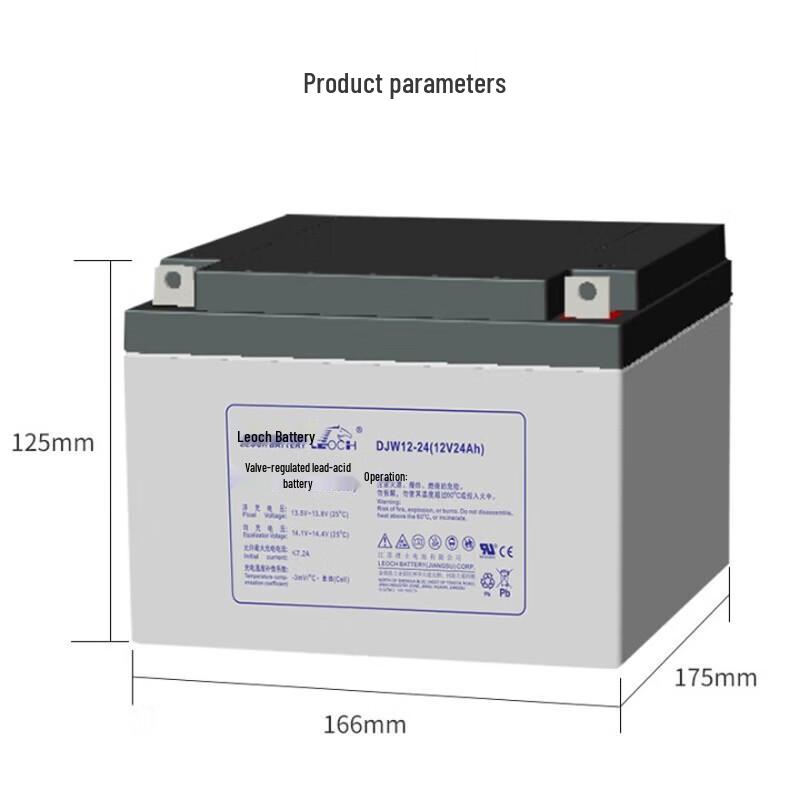Leoch DJW12-24S 12V 24Ah Power Storage Battery