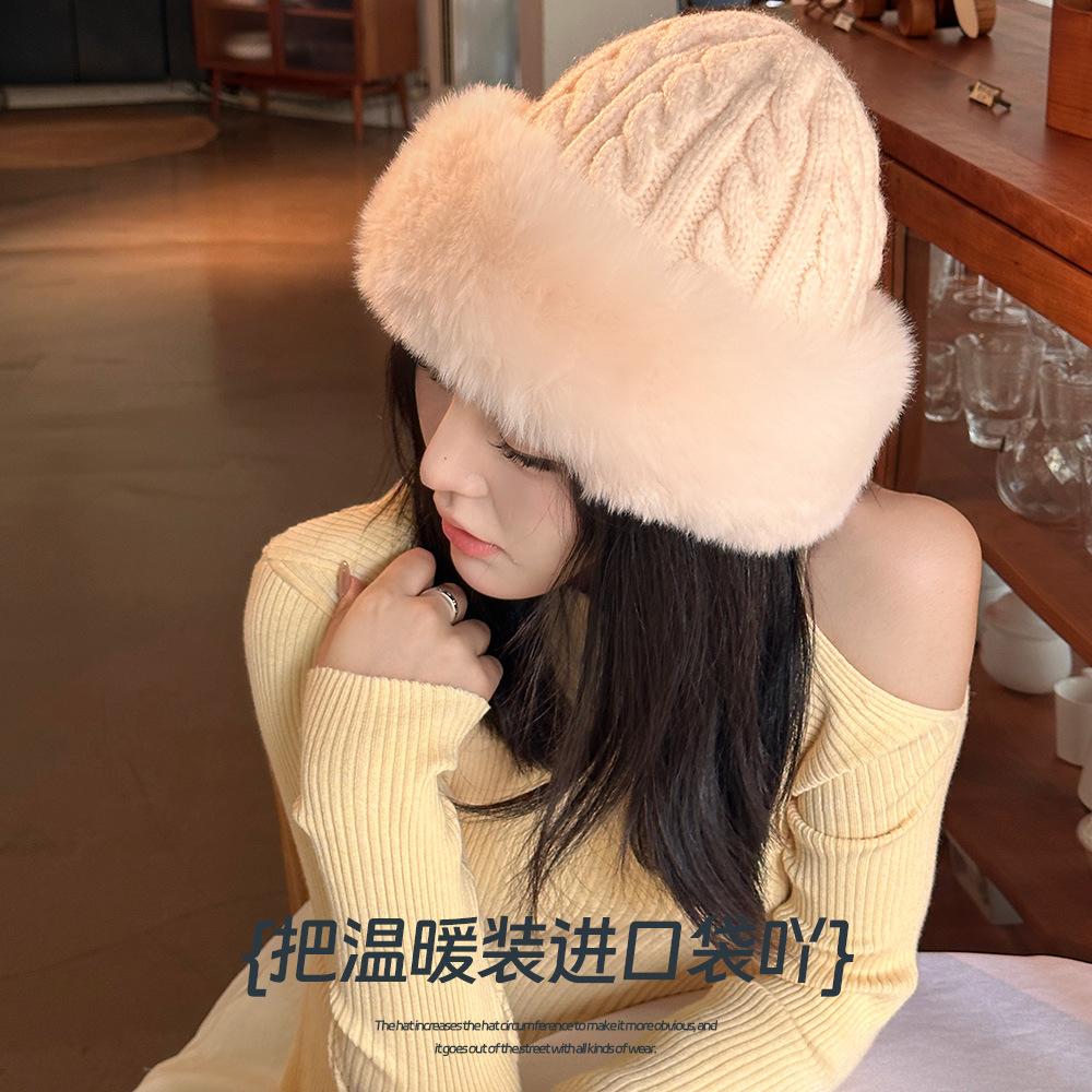Winter Hat Female Cute Antlers Hairball Ear Protectors Plush Hat Christmas Thickened Northeast Lei Feng Hat Cycling Hat