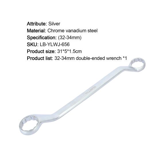 32-34mm Dobbel Offset Ringnøkkel Høy Hardhet Tøff Slitesterk Offset Ender Nøkkel