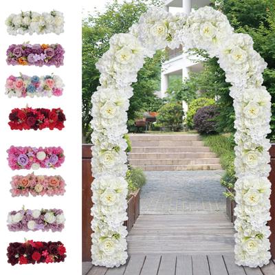 Fila de Flores de Rosa Artificial Panel de Rosas de Seda Artificial Fondo Decoración de Pared Floral DIY para Arco de Boda Recepción Ceremonia Centro de Mesa Decoración de Fiesta de Cumpleaños
