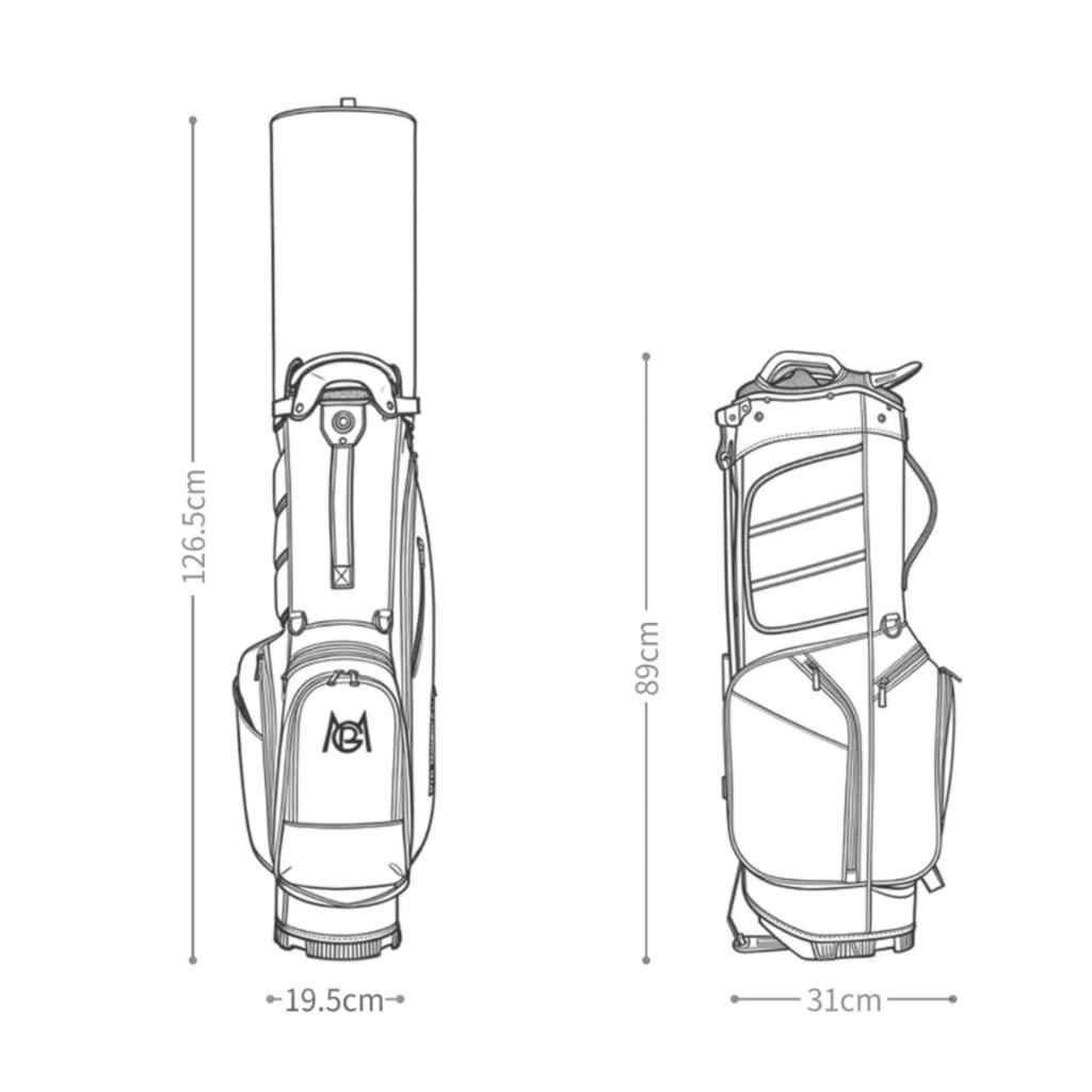 Golf Stand Bag Seven-Compartment with Double Strap for Walking