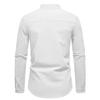 Spring Men's Long Sleeve Stand Collar Solid Color Casual Shirt Men's Pure Cotton Fashion Cardigan