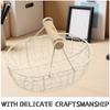 1Pcs Retro Style Storage Basket Iron Household Kitchen Organizer Decorative Fruit Bread Container Desktop Organizer for Home
