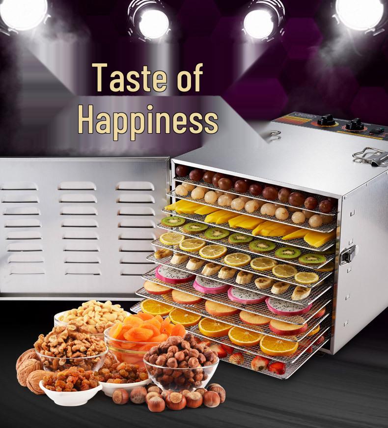 Stainless Steel Food and Fruit Dehydrator - Household Bean & Tea Air Dryer