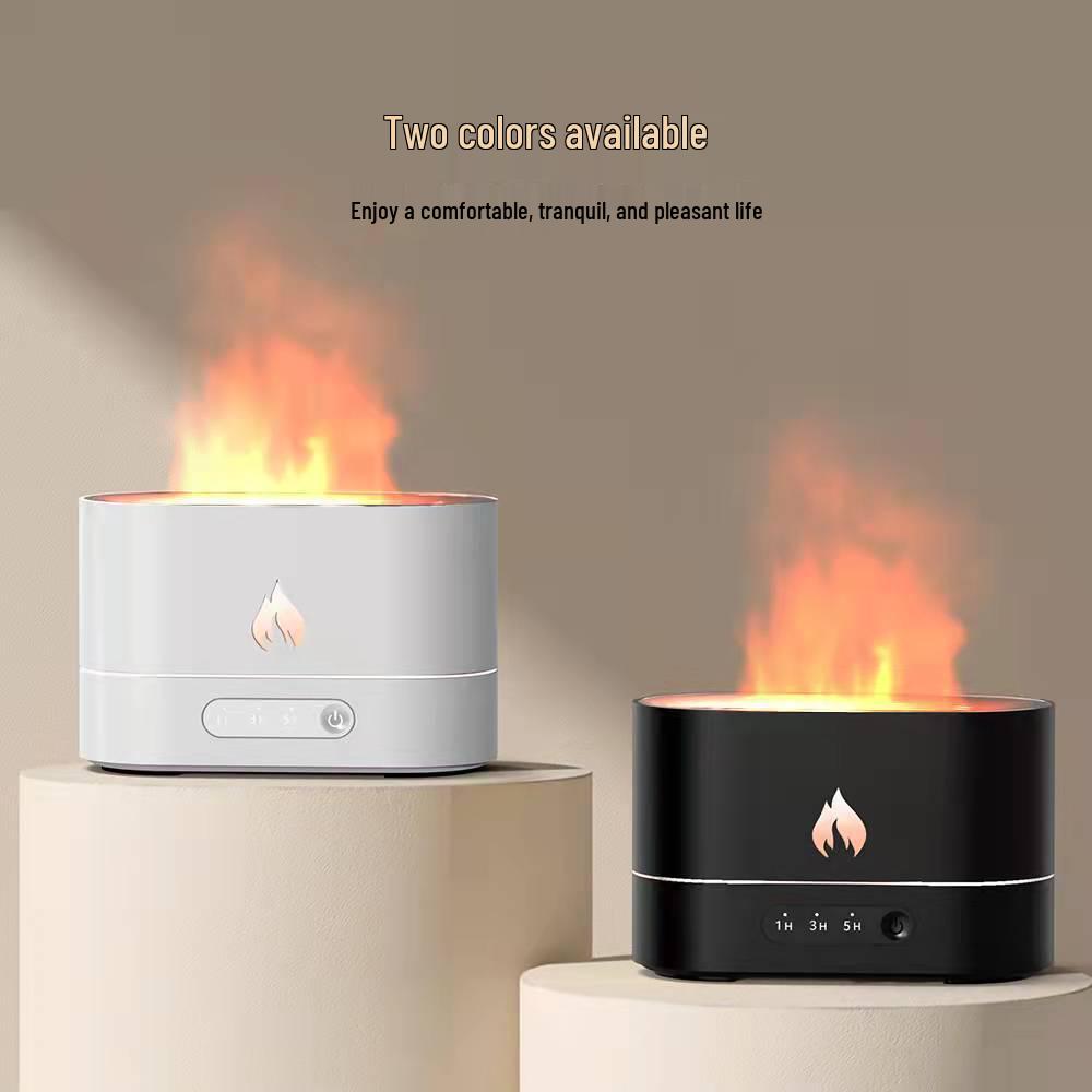 USB Mini Cross-Border Aroma Diffuser & Silent Humidifier for Office or Bedroom with Desktop Flame Design